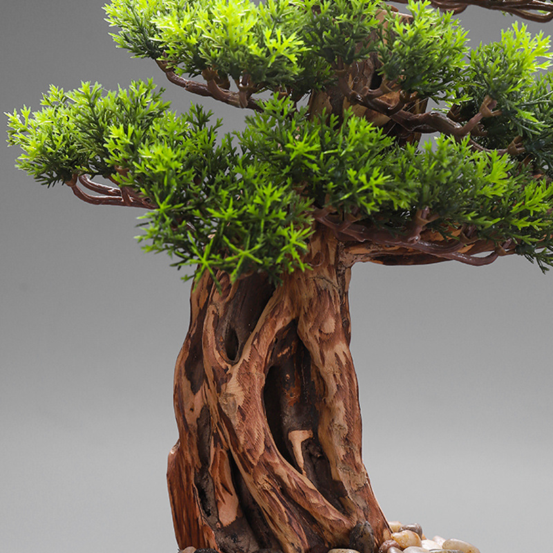 Welcome Pine Bonsai Simulation New Chinese Artificial Plant Hotel Club Entrance Living Wood crafts
