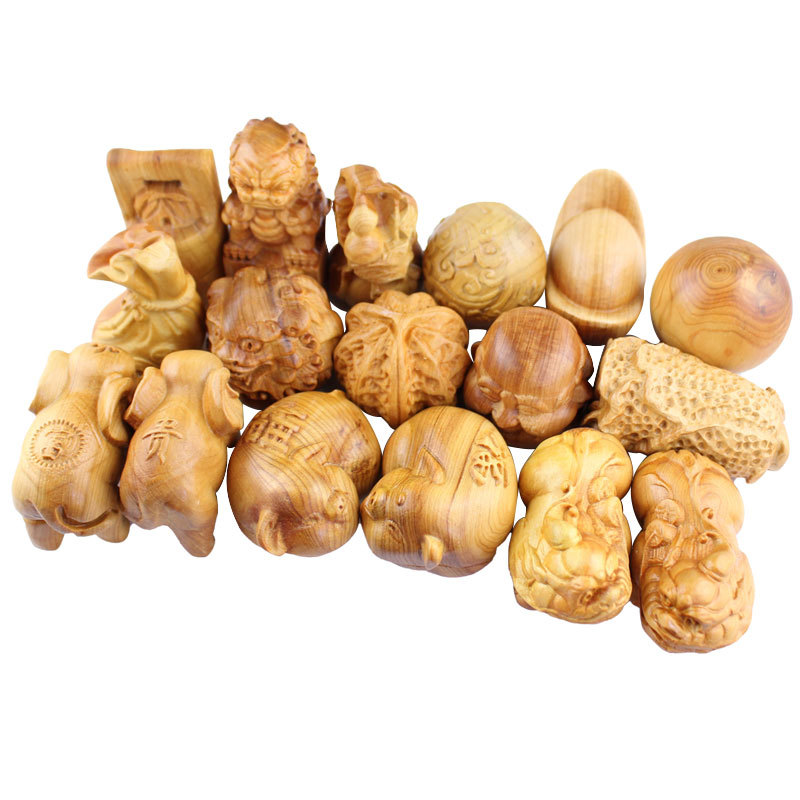 Factory Wholesale Arborvitae Hand Pieces Taihang Old Wood Crafts Travel Crafts Wood Carving Ornaments Chopsticks Gourd Elephant