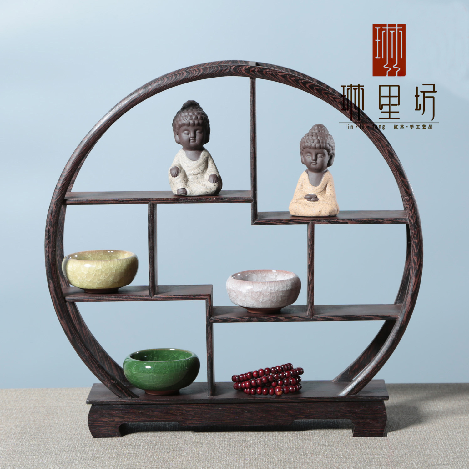 Rosewood Crafts Door Frame Antique Shelf Rosewood Multi-Treasure Stand Display Stand Wood crafts