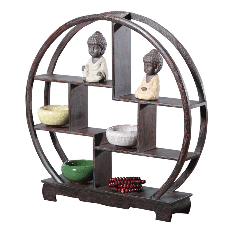 Rosewood Crafts Door Frame Antique Shelf Rosewood Multi-Treasure Stand Display Stand Wood crafts