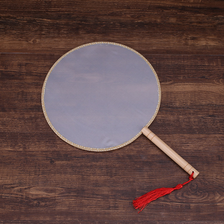 Circular Fan Fan Ancient Style DIY Blank Palace Circular Fan Children&#039;s Painting Wedding Bridal Fan Wood crafts