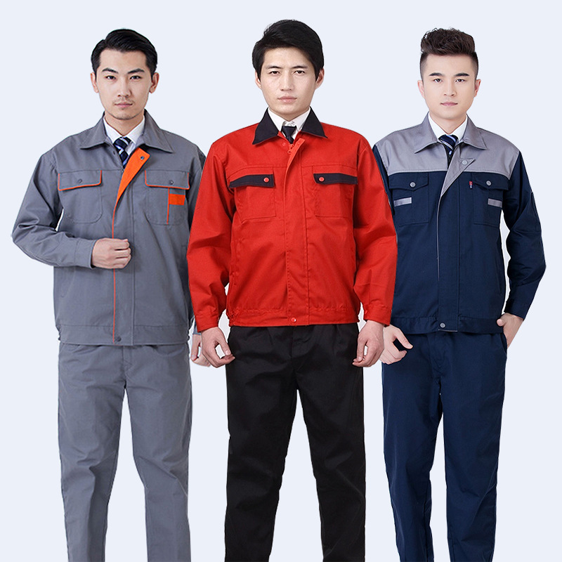 Customed Working Suit Suit Men&#039;s and Women&#039;s Engineering Auto Repair Workshop Factory Clothing Spring and Autumn Decoration Labor Protection Clothing Long Sleeve Tooling