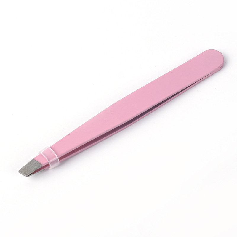 Steel Eyebrow Tweezers Tweezers Positive Oblique Tip Hook Eyebrow Clip Repair Eyebrow Tweezers Oblique Makeup Tools