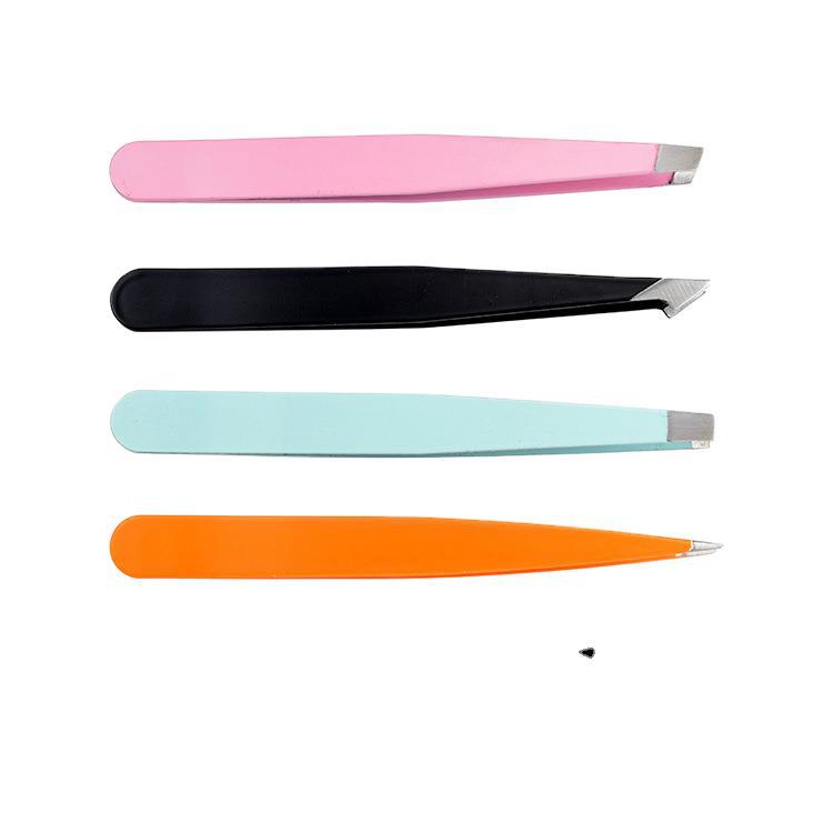 Steel Eyebrow Tweezers Tweezers Positive Oblique Tip Hook Eyebrow Clip Repair Eyebrow Tweezers Oblique Makeup Tools