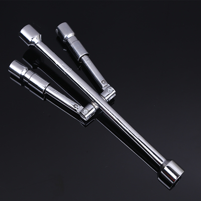 Factory Direct Sales Chrome Vanadium Steel Car Tool Folding Cross Tire Socket Wrench Portable Cross Wrench