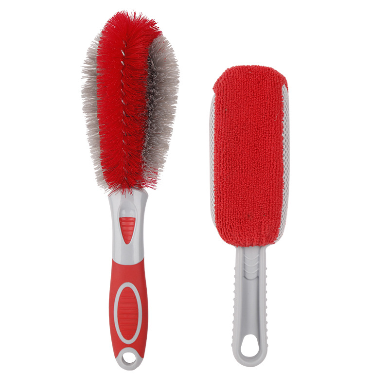 Car Wheel Brush New Multi-Functional Tire Cleaning Sponge Brush Non-Slip Handle Tire Steel Rim Car Washing Tools