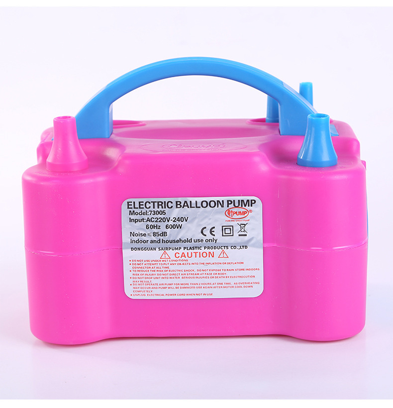 73005 Electric Tire Pump Double Hole Blowing Balloons Machine Air Pump Portable Devices Pumping Ball Tool Household Inflatable