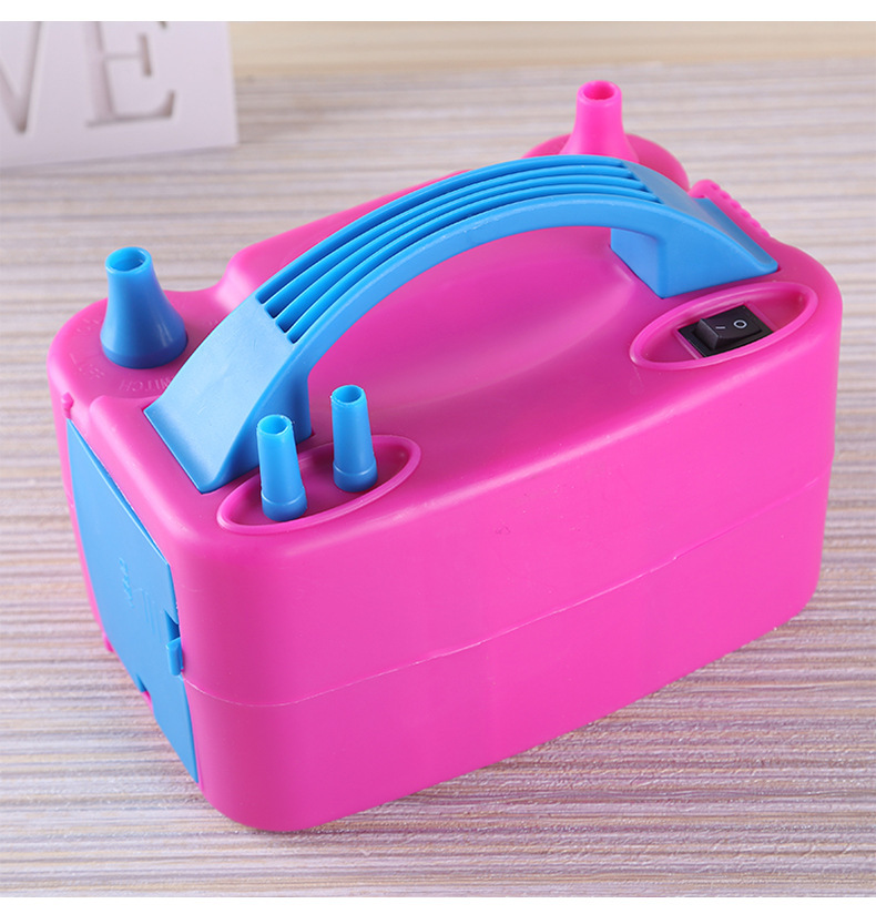 73005 Electric Tire Pump Double Hole Blowing Balloons Machine Air Pump Portable Devices Pumping Ball Tool Household Inflatable