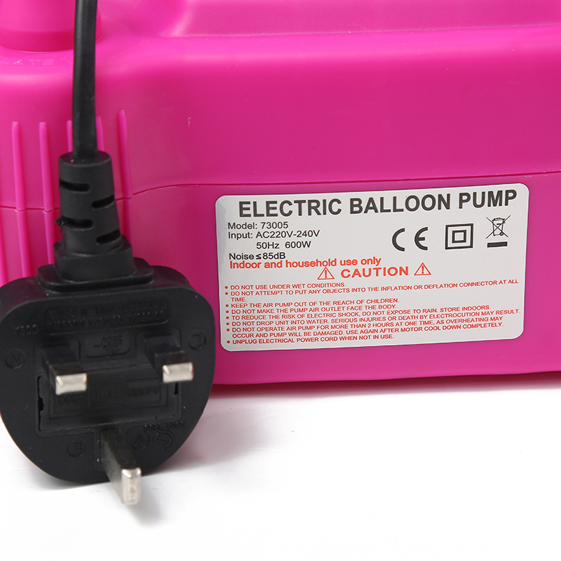 Cross-Border Export British Standard Electric Tire Pump Blowing Balloons Air Pump Electric Inflator Pumping Ball Tool Balloon Machine