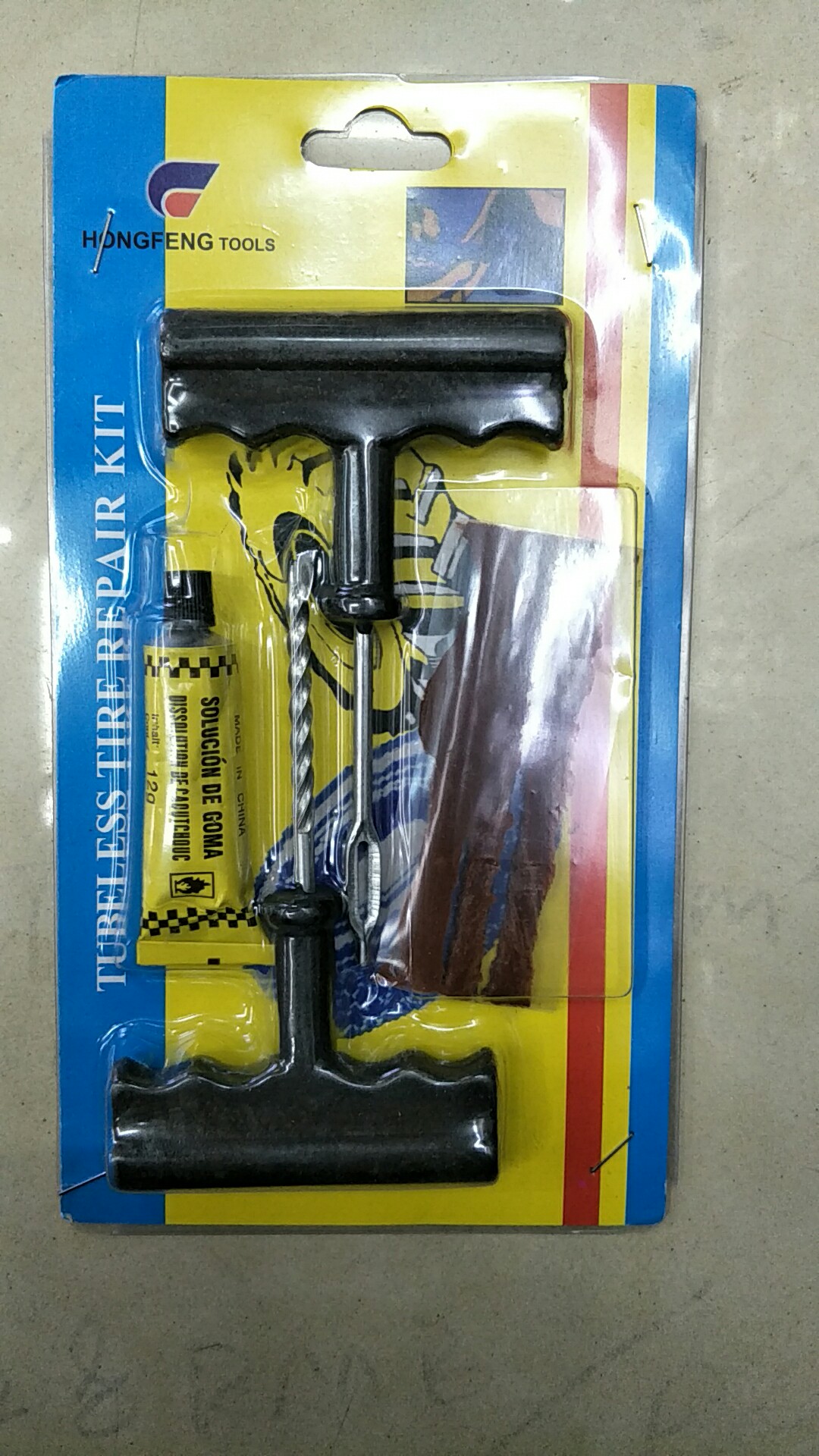 Auto tire repair kit tire repair cold rubber strip vacuum tire repair car 6 pieces of tire repair kit