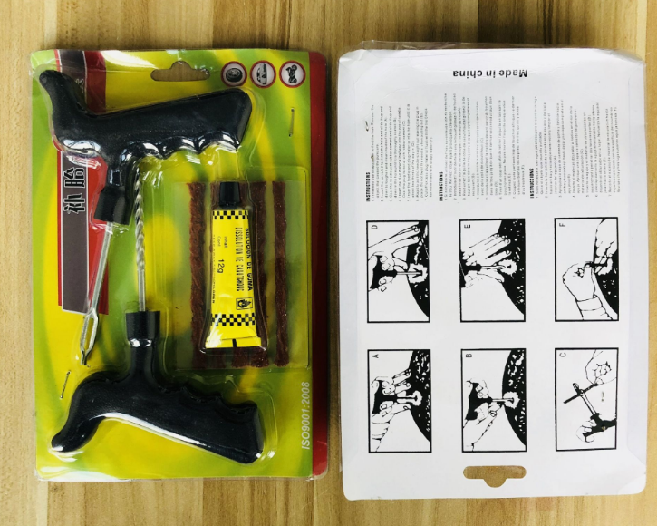 Auto tire repair kit vacuum tire motorcycle quick tire repair strip 8 piece repair kit