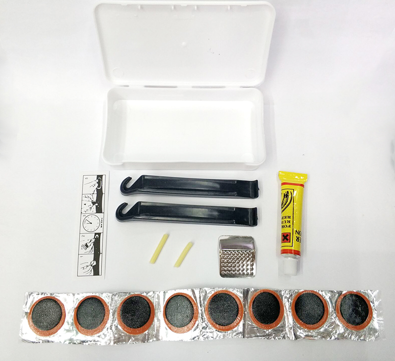 Bicycle repair kit Riding kit Film pry bar plastic small white box tire repair kit