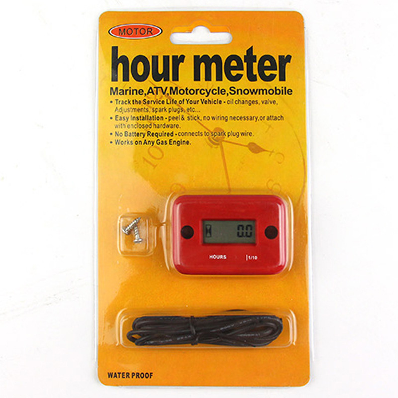 Motorcycle Waterproof Tired Timer LCD Digital Display 2 Punch 4 Punch Gasoline Engine Maintenance Repair Induction Timer