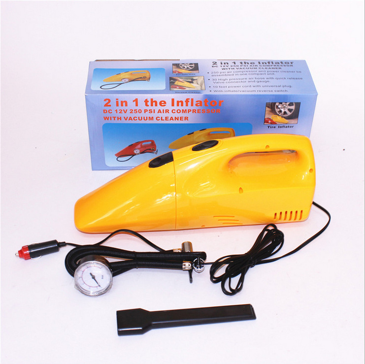 Automobile multi-function air-filled two-in-one car vacuum cleaner air-filled pump dry and wet dual air-filled tire repair