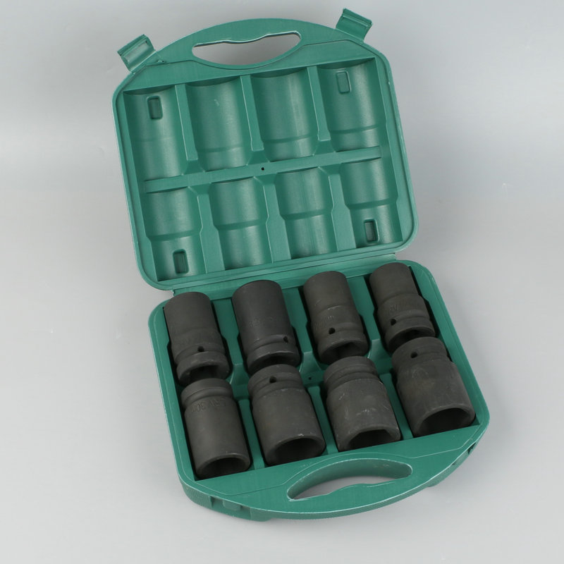 Hardware Pneumatic Air Gun Sleeve Head Auto Repair Sleeve Set 8-Piece Tire Hexagonal Lengthened Sleeve Set