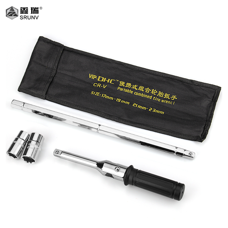 New car disassembly tire screw wrench repair car folding cross sleeve tool change tire repair appliances