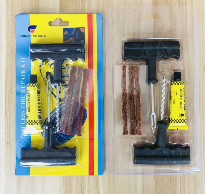 Portable automobile vacuum tire repair needle glue multifunctional repair tool repair kit manual package