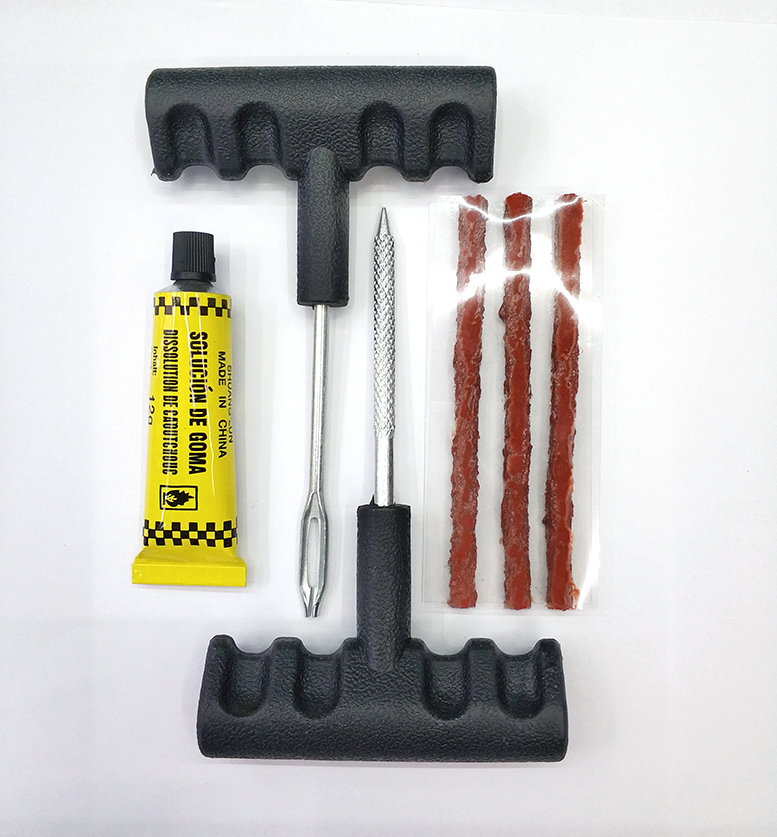 Auto emergency repair tool tire repair tool set of 6 sets of auto tire repair tool rubber strip