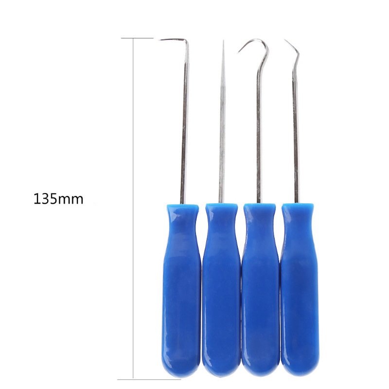4-Piece Oil Seal Screwdriver Set Pull Hook Pick Tire Stone Cleaning Toner Cartridge Powder Adding Tool Car Repair