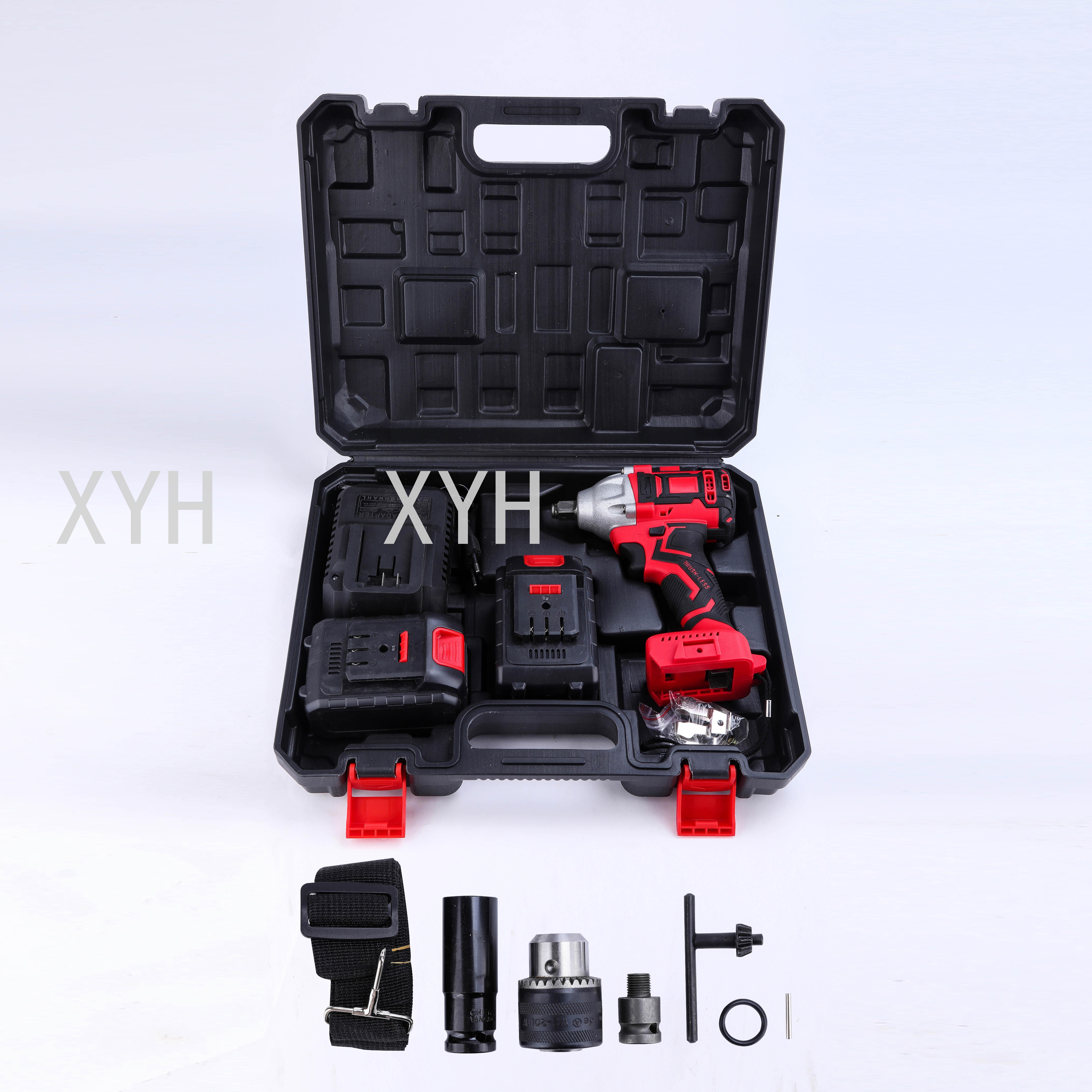 21V Electric Wrench Large Torque Tire Auto Repair Tools Rechargeable Heavy Brushless Lithium Battery Impact Wrench