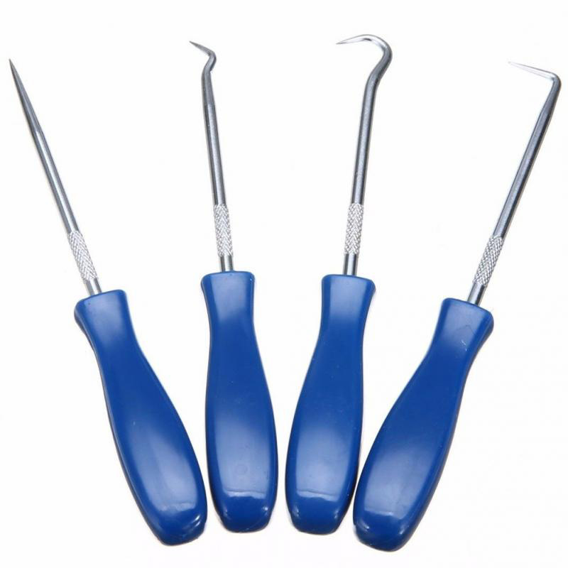 4-Piece Oil Seal Screwdriver Set Pull Hook Pick Tire Stone Cleaning Toner Cartridge Powder Adding Tool Car Repair