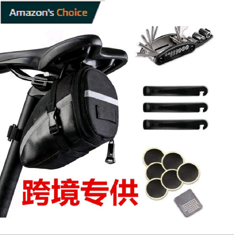 Bicycle Saddle Box Car Seat Wrap Mountain Bike Seat Pad Bag Backseat Bag GlueFree Tire Repair Combined Tool Set