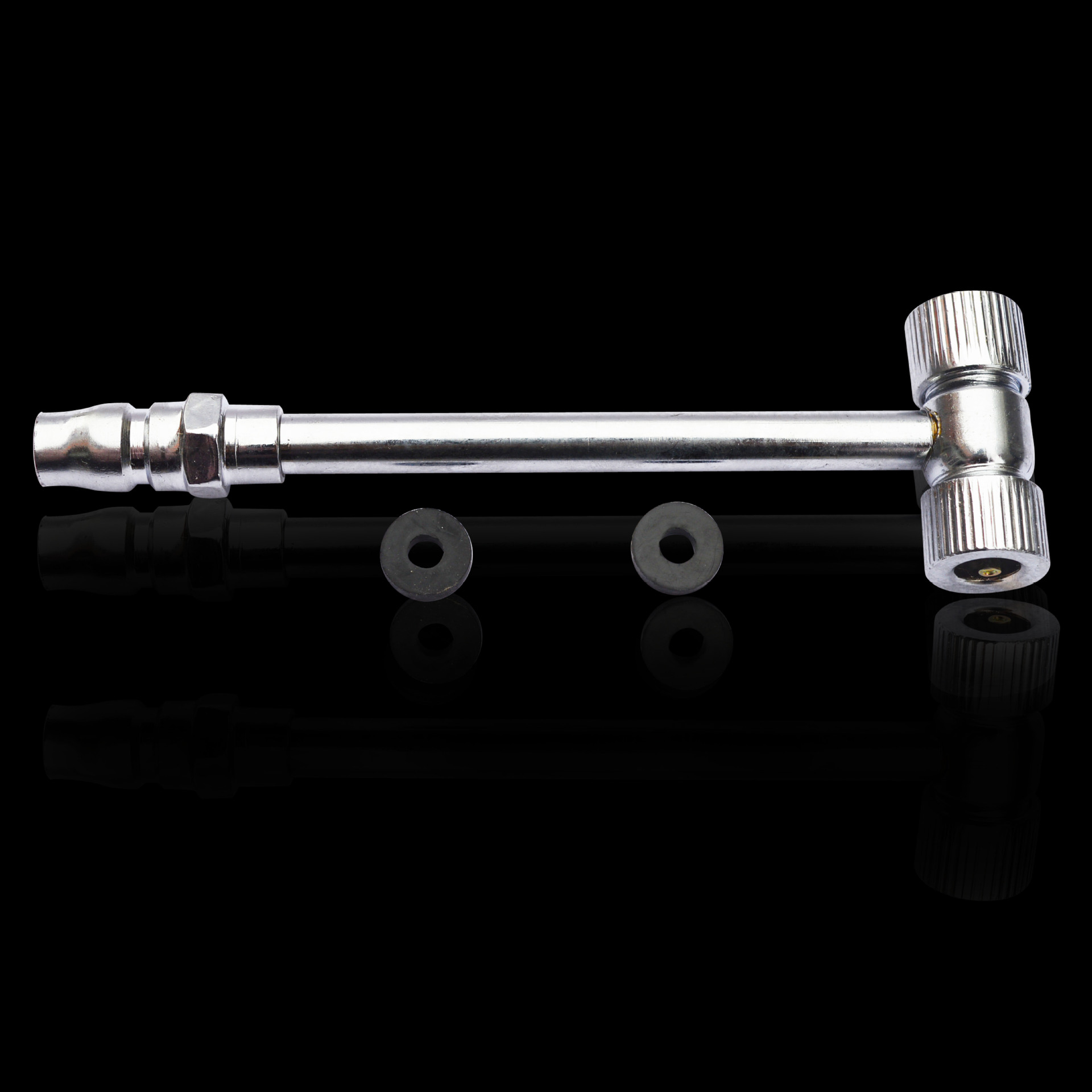 Durable T-Type Double-Headed Inflatable Nozzle Motorcycle Electric Bicycle T-Type Bulging Mouth Inflatable Rod Tire Repair Tool