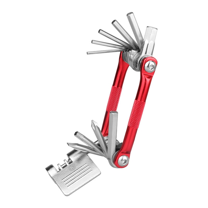 8035 bicycle tire repair tool 11-in-1 multi-function folding portable combination tool screwdriver