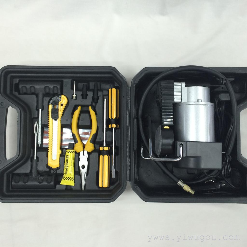 Ws732 Combination Set Automobile Air Pump Emergency Kit Tire Repair Tool High Pressure Air Pump