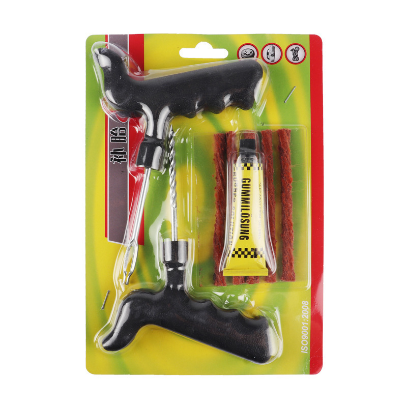 Car Tire Repairing Tools Set Motorcycle Electric Vehicle Vacuum Tire Repair Rubber Strip Emergency Quick Tire Repair Glue Water Solution
