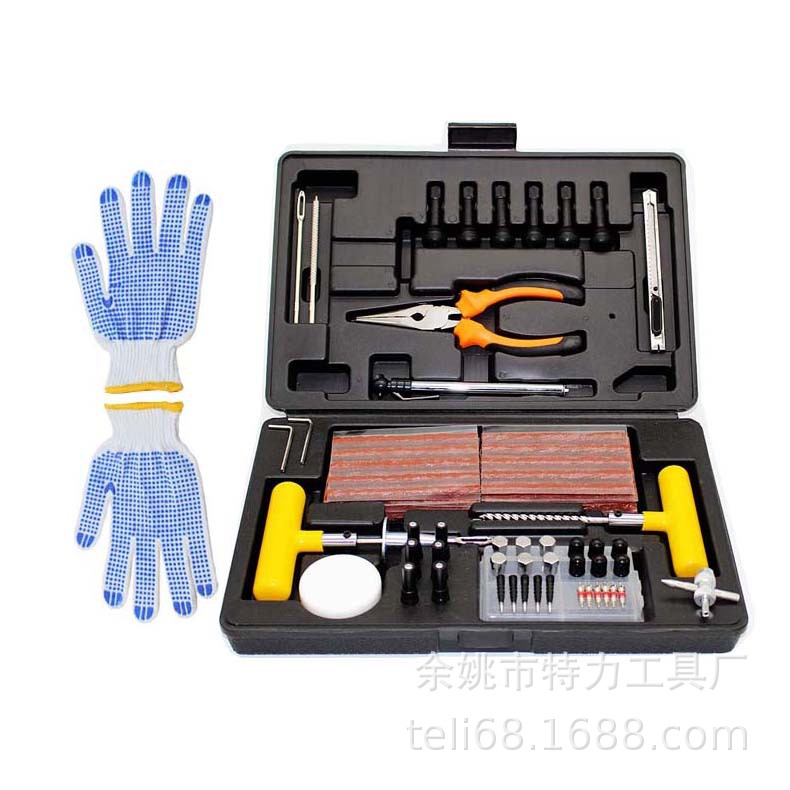 Tire Repairing Tools Set Vacuum Tire Car Motorcycle Electric Vehicle Emergency Fast Repair Strip Multifunctional