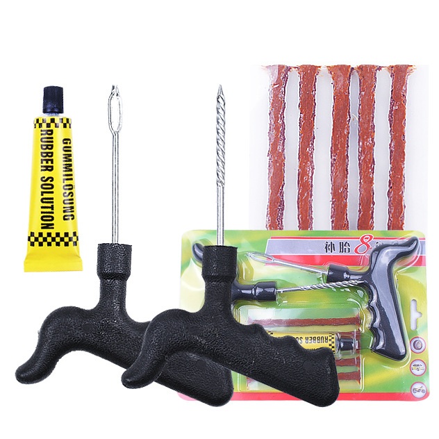 Emergency Repair Tool for Automobile Tire Repairing Tools Set Vacuum Tire Motorcycle Electric Vehicle