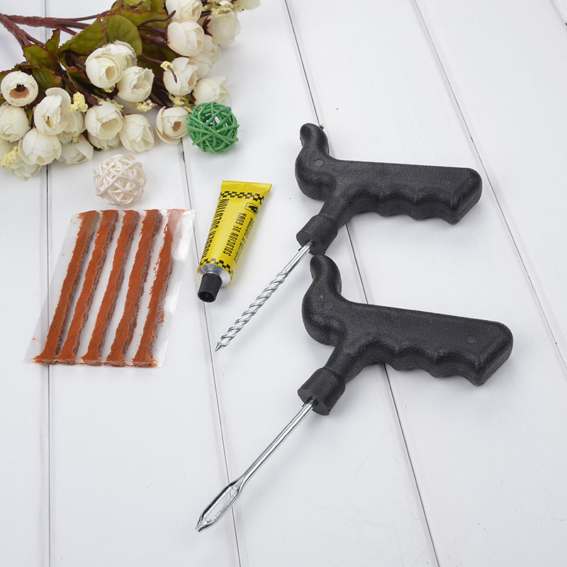 Tire Repair Tools Kit for Cars Vacuum Tire Car Motorcycle Electric Car Tire Fast Tire Repairing Tools Set 8-Piece Set