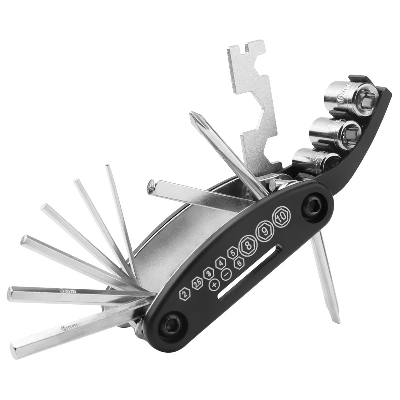 Bicycle Repair Combination Tire Repair Tools Mountain Highway Vehicle Multi-Function Folding Tire Repair Wrench Set