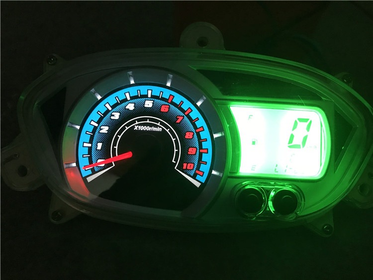 Motorcycle Accessories Odometer Flower Wedding Blessed Smart Grids Code Meter Modified Instrument Electronic LCD Watch