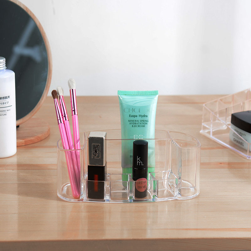 Odometer cosmetics storage box polygram acrylic makeup box transparent division division lipstick rack factory rs - 8336