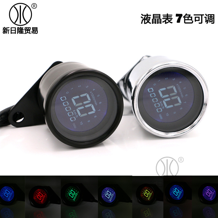 Motorcycle Retro Modified Instrument LED LCD Odometer Motorcycle Instrument LCD Odometer Meter