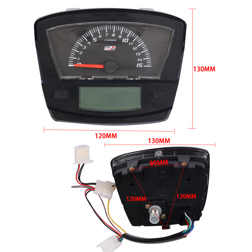 Cross-Border Hot Selling Motorcycle Modified LCD Digital Meter Waterproof Odometer Tachometer for Honda EX5