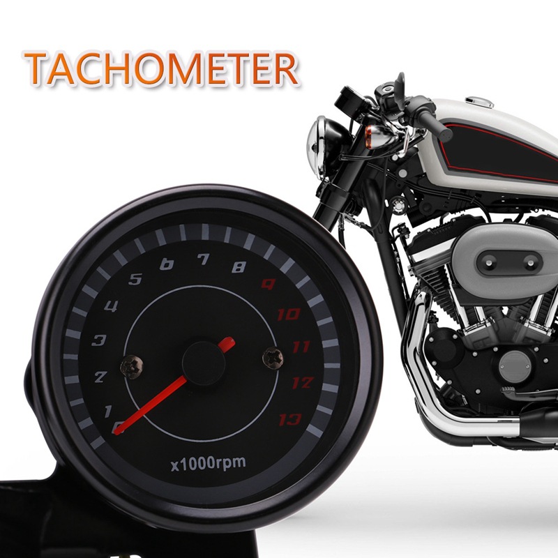 Motorcycle Speed Measuring Odometer Universal 0 ~ 160kmH 13000 Rmin LED Backlight Tachometer Meter