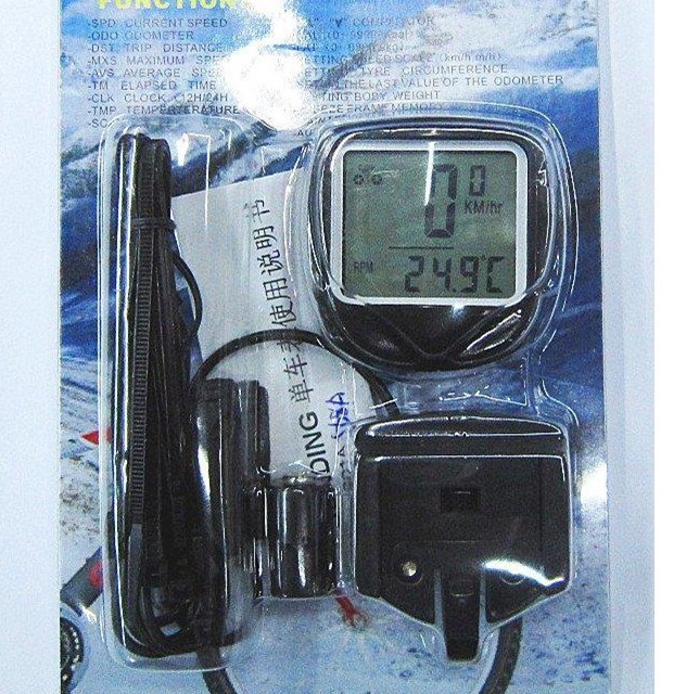 Shun dong bicycle meter bicycle odometer wired belt lamp temperature /568A meter
