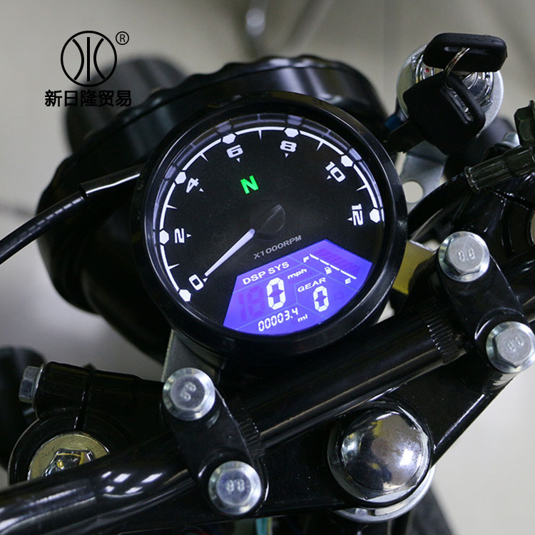 Motorcycle Modified Instrument Baboon LCD Meters Motorcycle Odometer Tachometer Speed Meter LCD Oil Meter