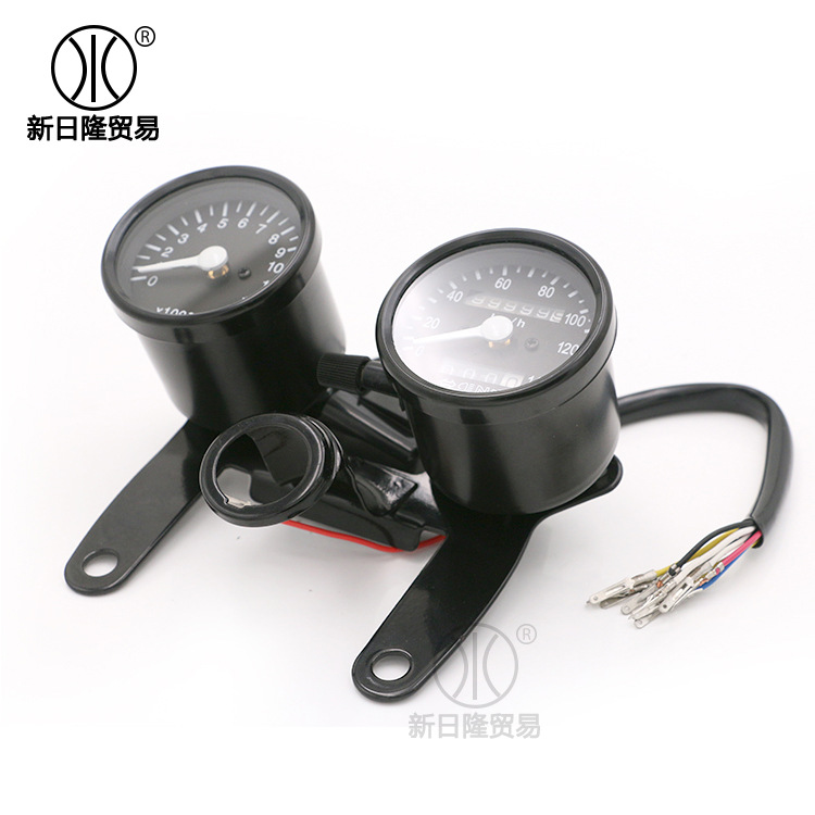 Trade Hot Selling Motorcycle Instrument Led Retro Modified Watch Assembly Universal New Mechanical Speed Odometer