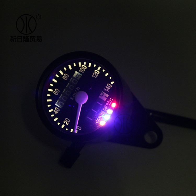 Trade Hot Selling Motorcycle Instrument Led Retro Modified Watch Assembly Universal New Mechanical Speed Odometer