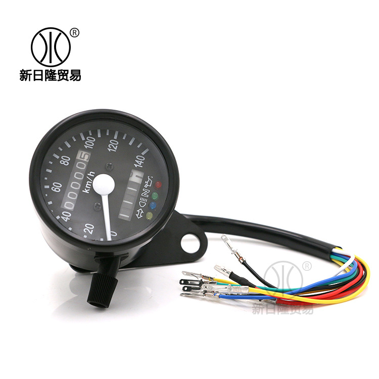 Trade Hot Selling Motorcycle Instrument Led Retro Modified Watch Assembly Universal New Mechanical Speed Odometer
