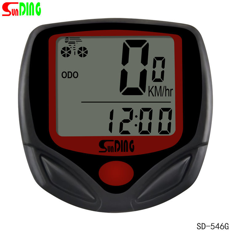 Sunding 546G bike stopwatch electric motorcycle odometer speedometer luminous English and Chinese