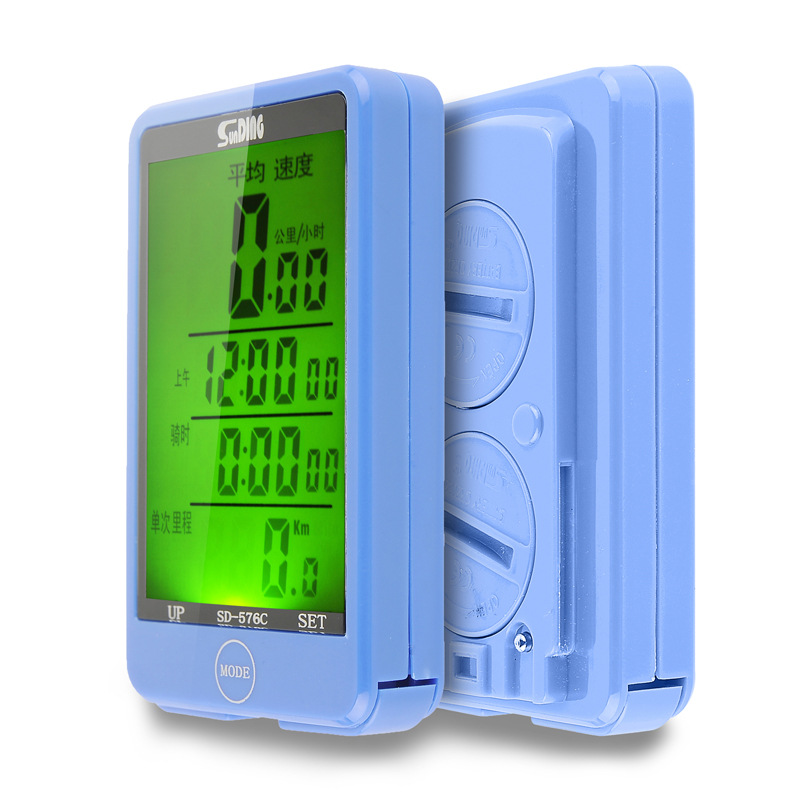 Sunding New SD-576C Super Large Touch Screen Bicycle Code Meter Odometer Wireless Full English Accessories Wholesale