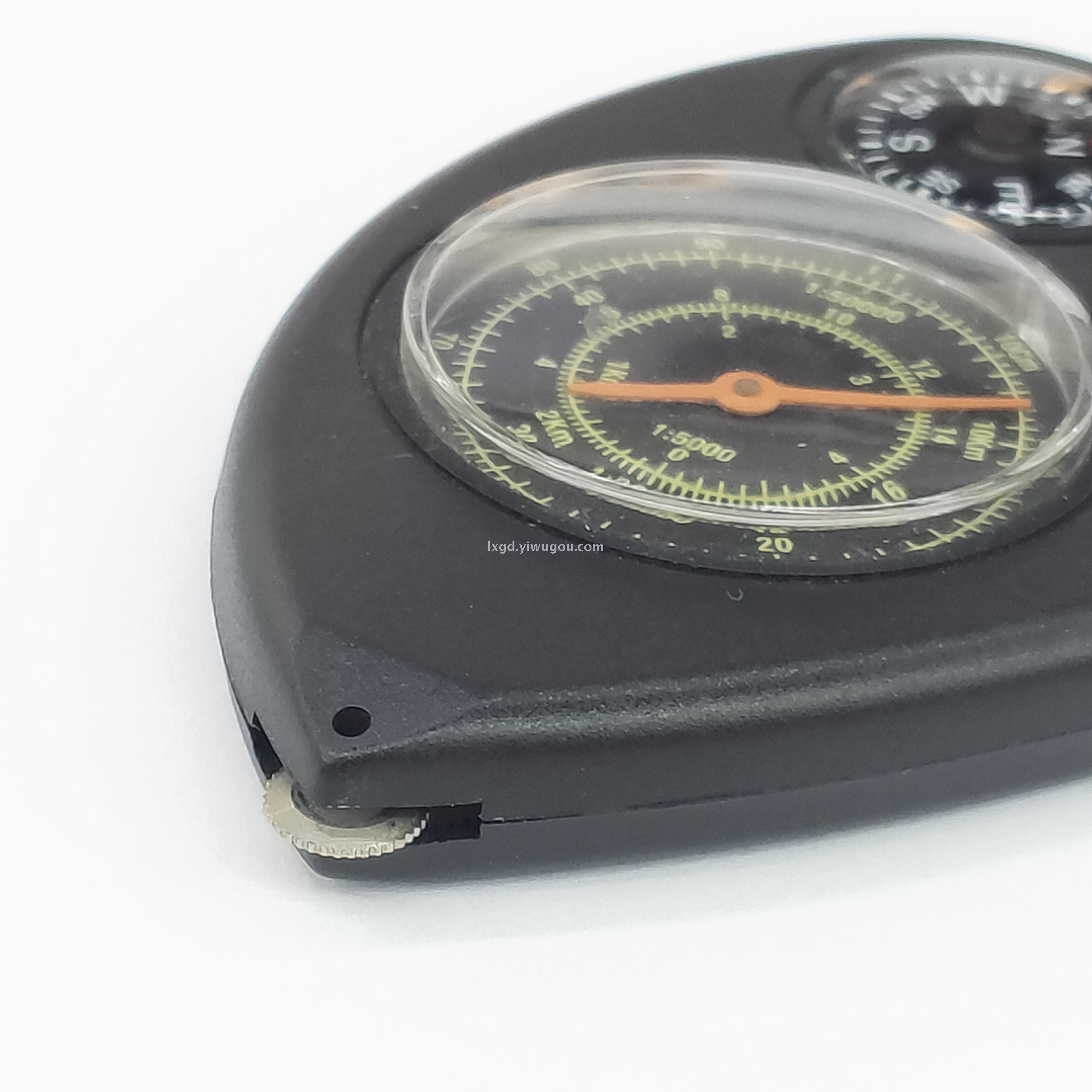 LX-1 Odometer Compass Mountaineering Outdoor Multi-Functional Keychain Compass North Needle Map Range Finder