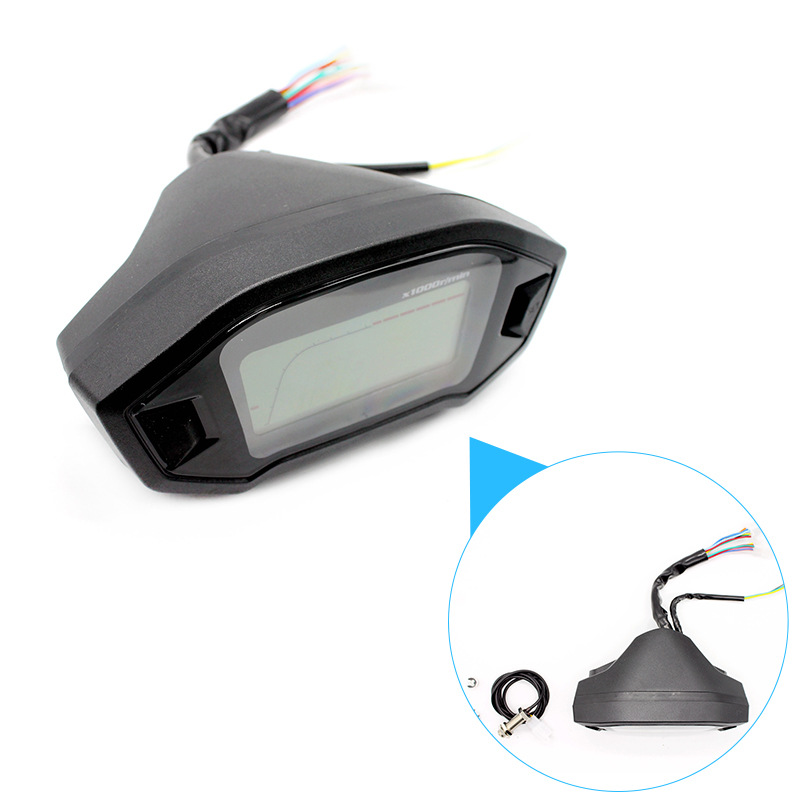 Monkey LCD Meters 12V Applicable Motorcycle Modified Speed Odometer Tachometer Liquid Crystal 2-4 Cylinder Speedometer