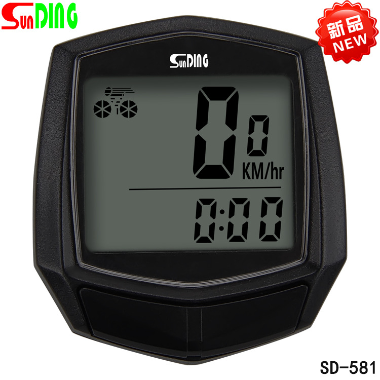 SD-581 Sunding Sunding Bicycle Wired Stopwatch Speedometer Odometer Chinese and English Code Meter
