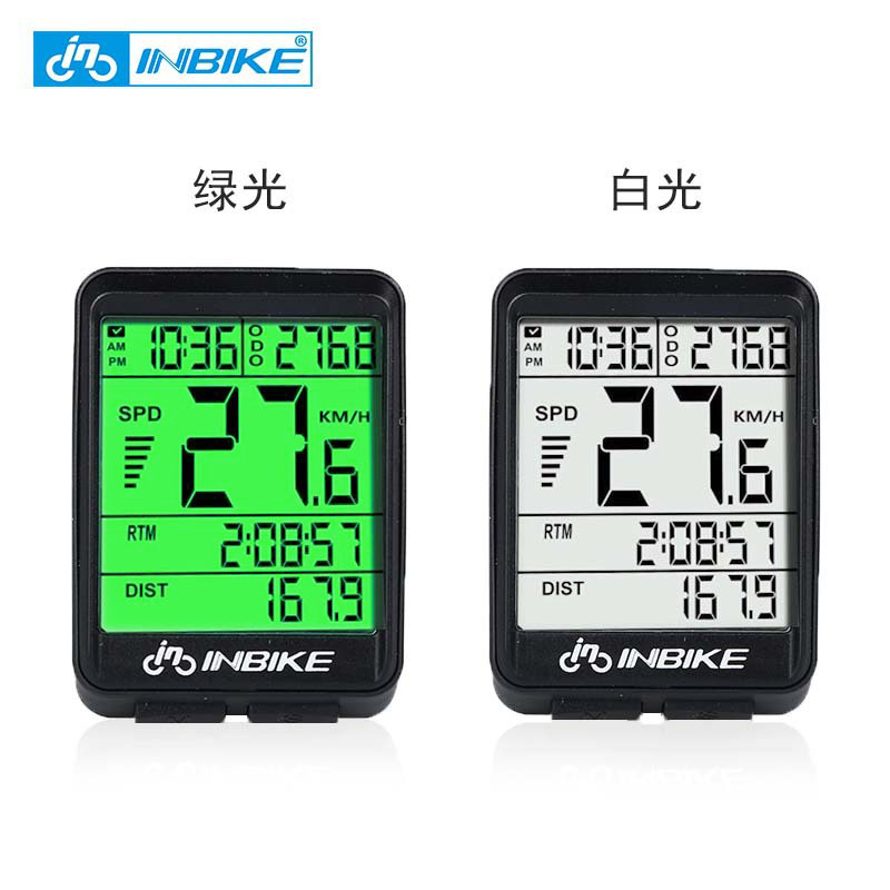 Inbike Cross-Border E-Commerce English Bicycle Speed Meter Wireless Mountain Bike Velometer Bicycle Odometer